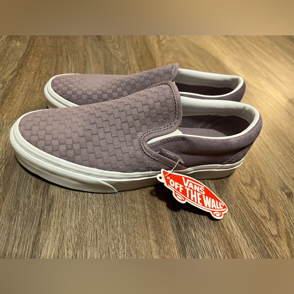Vans Lavender Suede Slip Ons size 7.5 women’s/6 men’s